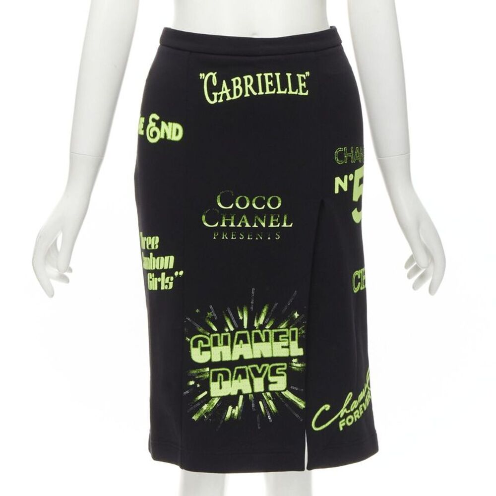 Chanel 2021 Graphic Logo Fleece Skirt